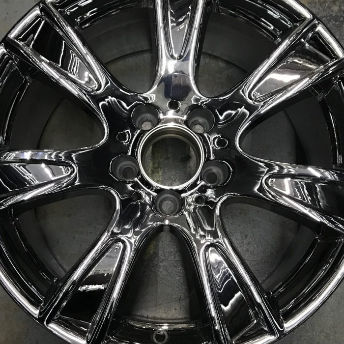 17" MERCEDES C-CLASS 09 204 Type; C350 17x8.5 7 spoke Original OEM Wheel Rim - Angle View