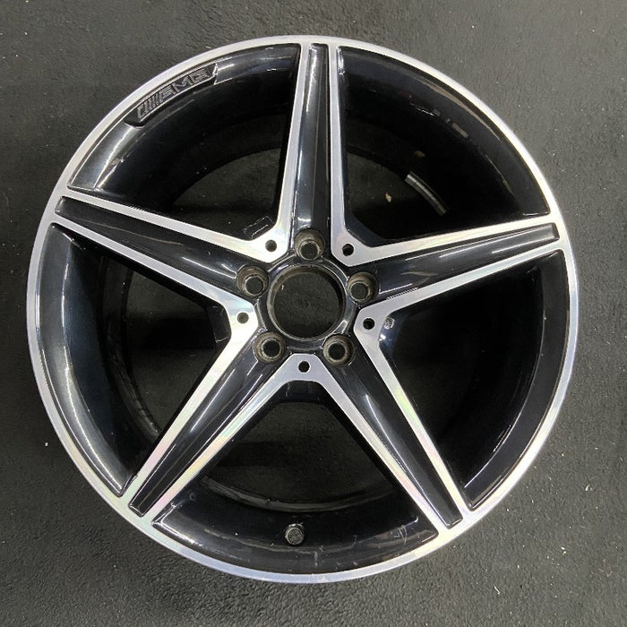 18" MERCEDES C-CLASS 16 205 Type Sdn C450 18x8.5 5 spoke Original OEM Wheel Rim - Front View
