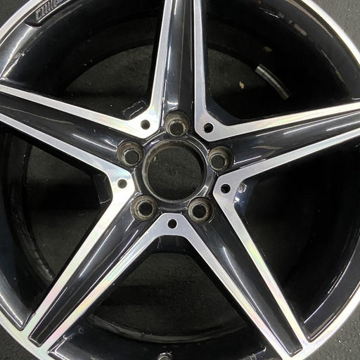 18" MERCEDES C-CLASS 16 205 Type Sdn C450 18x8.5 5 spoke Original OEM Wheel Rim - Angle View