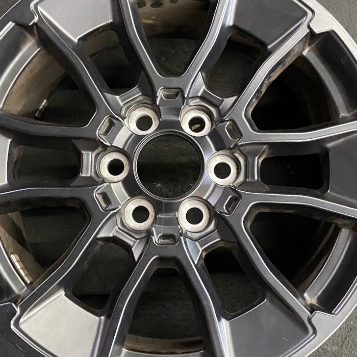 20" SEQUOIA 24 20x8 6 Y spoke black TRD off- Original OEM Wheel Rim - Angle View