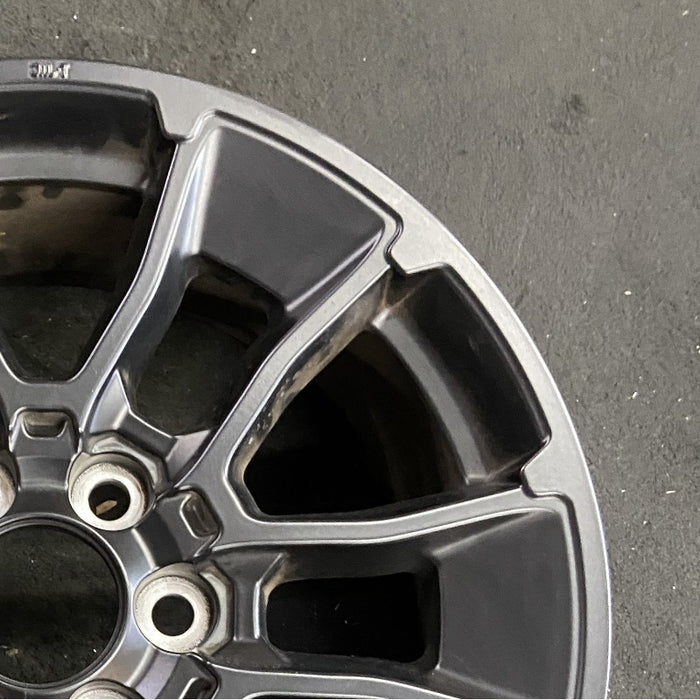 20" SEQUOIA 24 20x8 6 Y spoke black TRD off- Original OEM Wheel Rim - Close-Up Detail