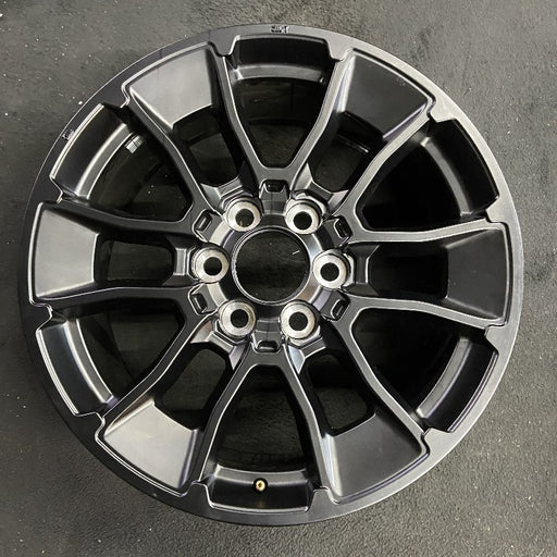 20" SEQUOIA 24 20x8 6 Y spoke black TRD off- Original OEM Wheel Rim - Front View