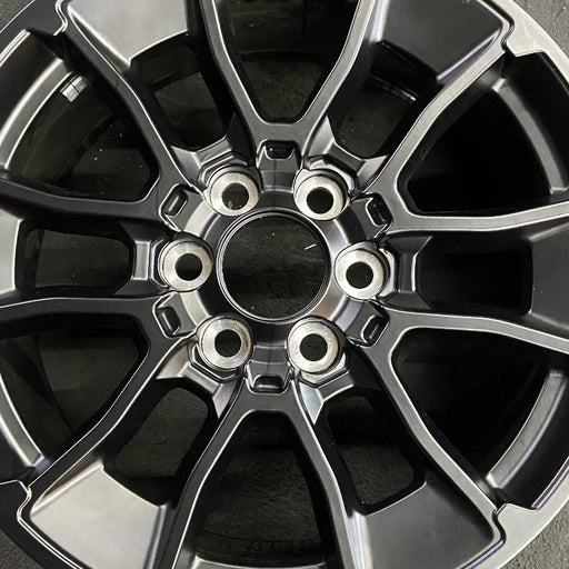 20" SEQUOIA 24 20x8 6 Y spoke black TRD off- Original OEM Wheel Rim - Angle View