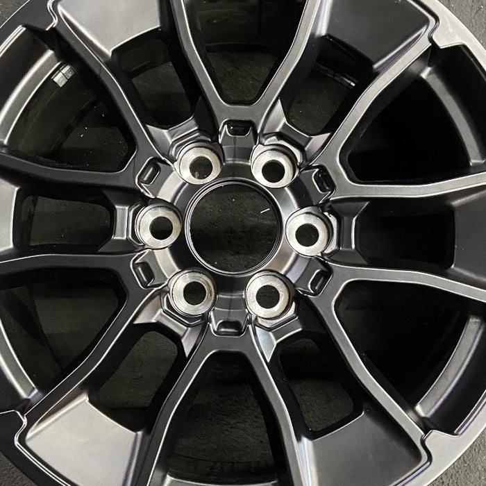 20" SEQUOIA 24 20x8 6 Y spoke black TRD off- Original OEM Wheel Rim - Angle View