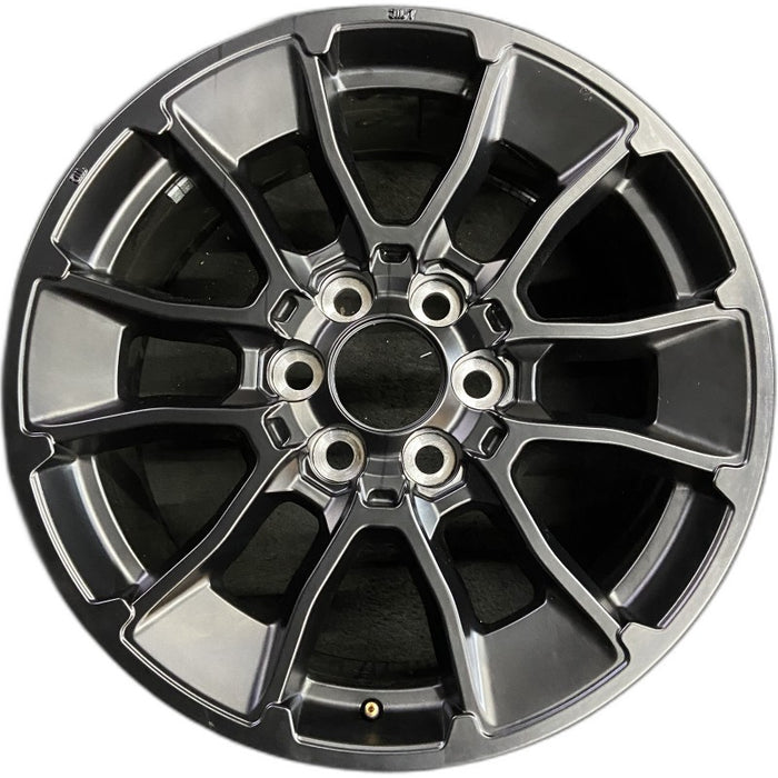 20" SEQUOIA 24 20x8 6 Y spoke black TRD off- Original OEM Wheel Rim - Front View