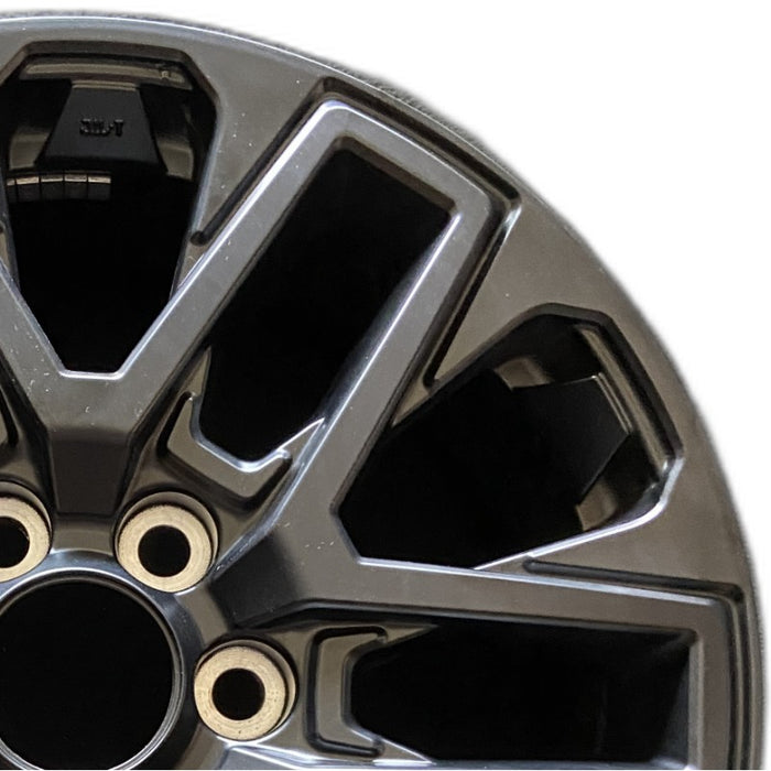 20" SEQUOIA 23-24 20x8 open spoke 6 spoke matte black Original OEM Wheel Rim - Side Profile