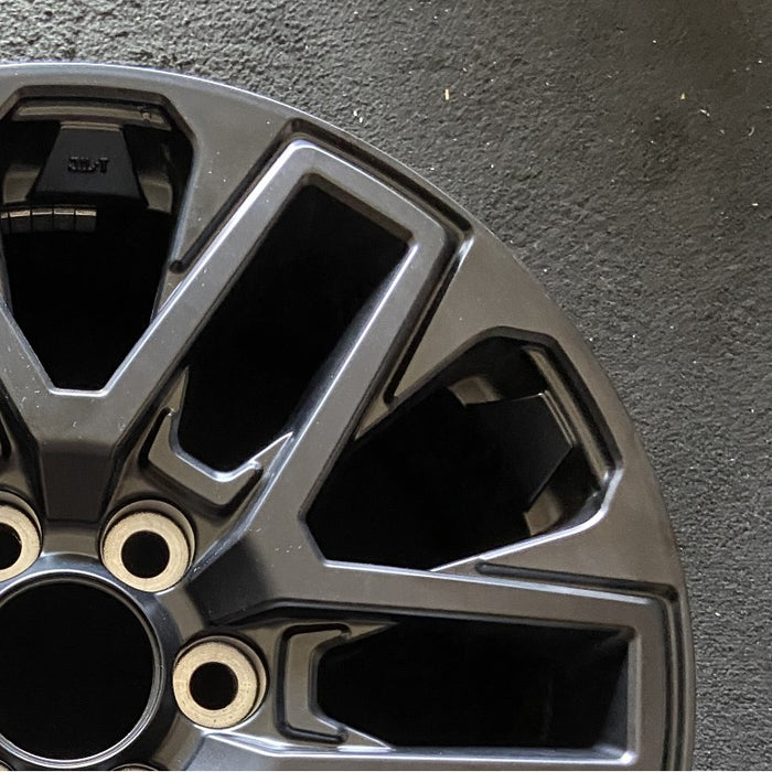 20" SEQUOIA 23-24 20x8 open spoke 6 spoke matte black Original OEM Wheel Rim - Close-Up Detail