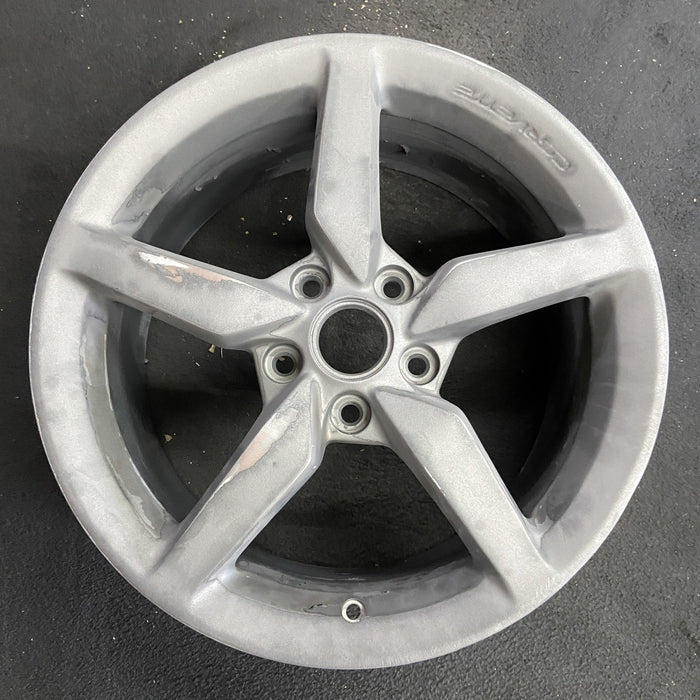 18" CORVETTE 14-15 front, 18x8.5, silver Original OEM Wheel Rim - Additional View
