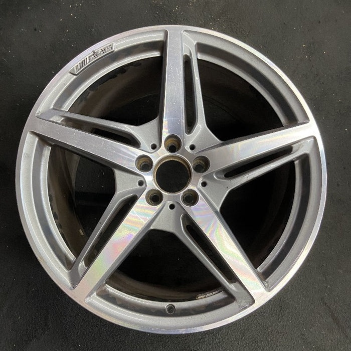 20" MERCEDES GT 16 190 Type; 20x11 5 split spokes gray Original OEM Wheel Rim - Front View