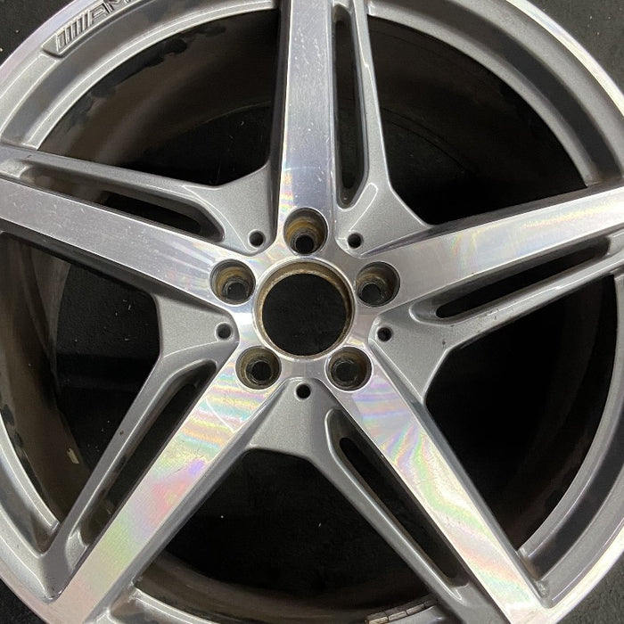 20" MERCEDES GT 16 190 Type; 20x11 5 split spokes gray Original OEM Wheel Rim - Angle View