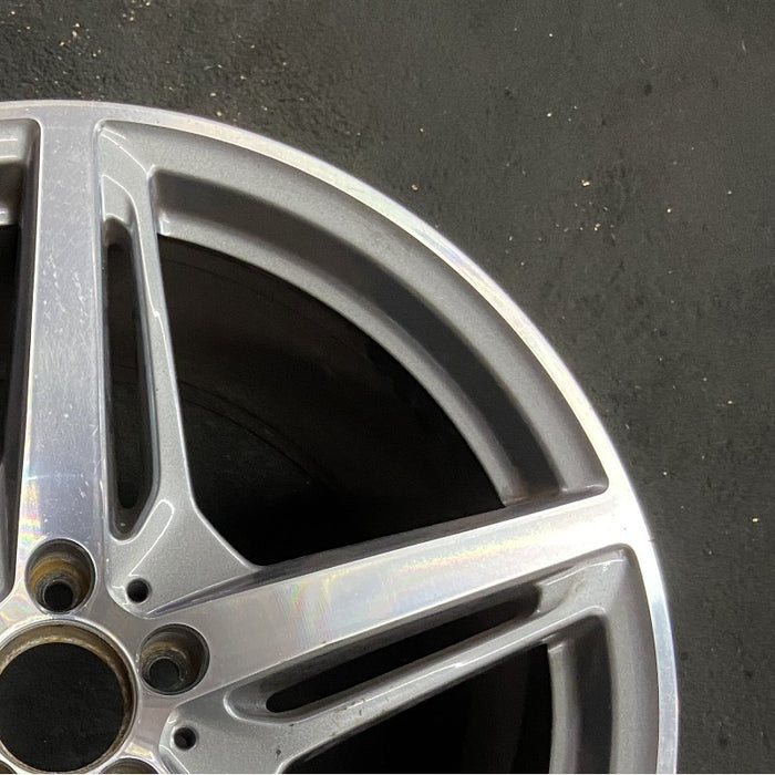 20" MERCEDES GT 16 190 Type; 20x11 5 split spokes gray Original OEM Wheel Rim - Close-Up Detail