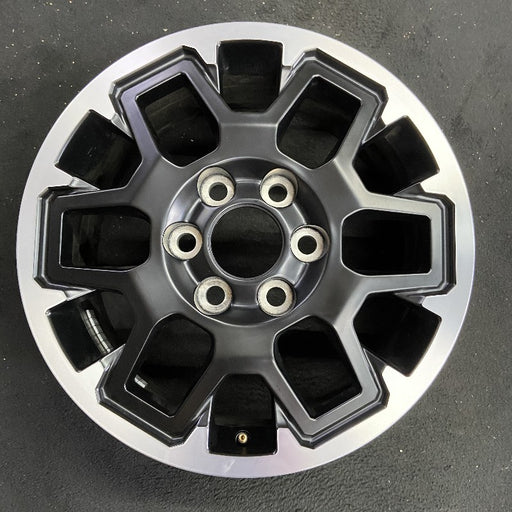 17" TACOMA 24 17x7.5 black TRD Off-package Original OEM Wheel Rim - Front View