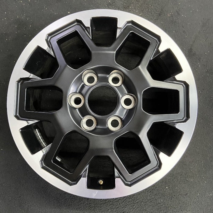 17" TACOMA 24 17x7.5 black TRD Off-package Original OEM Wheel Rim - Front View