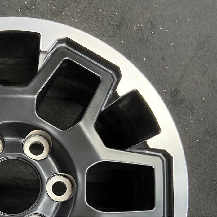 17" TACOMA 24 17x7.5 black TRD Off-package Original OEM Wheel Rim - Close-Up Detail