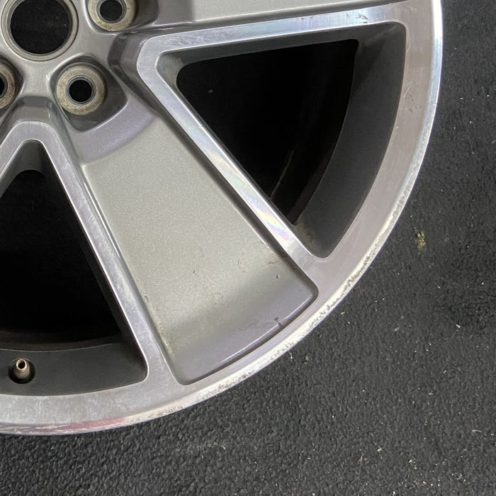 21" CAMARO 13-14 21x9.5 rear 5 single spoke gray Original OEM Wheel Rim - Back View