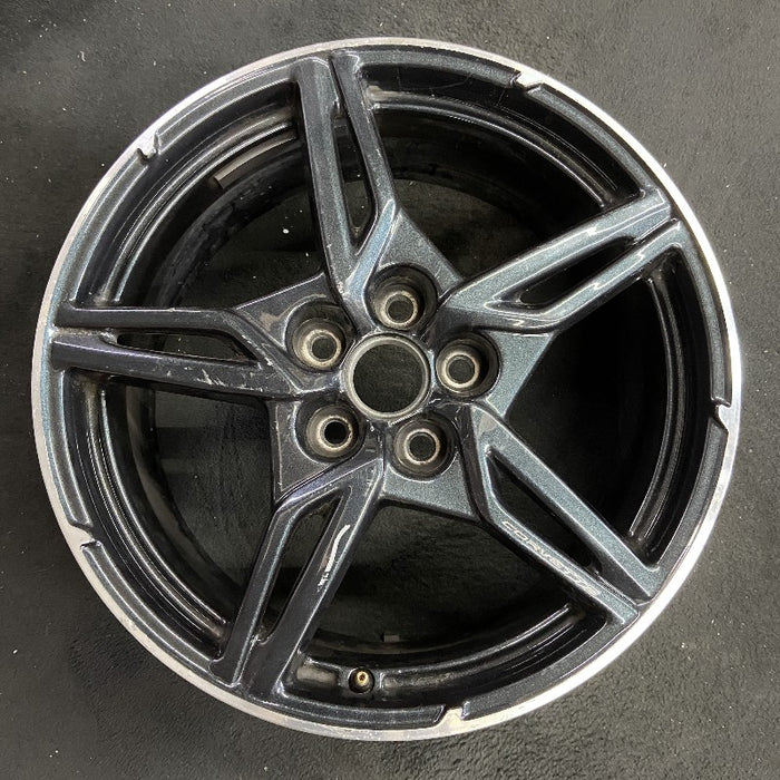 19" CORVETTE 20-22 frt 19x8.5 5 spoke black opt Q8Q Original OEM Wheel Rim - Additional View