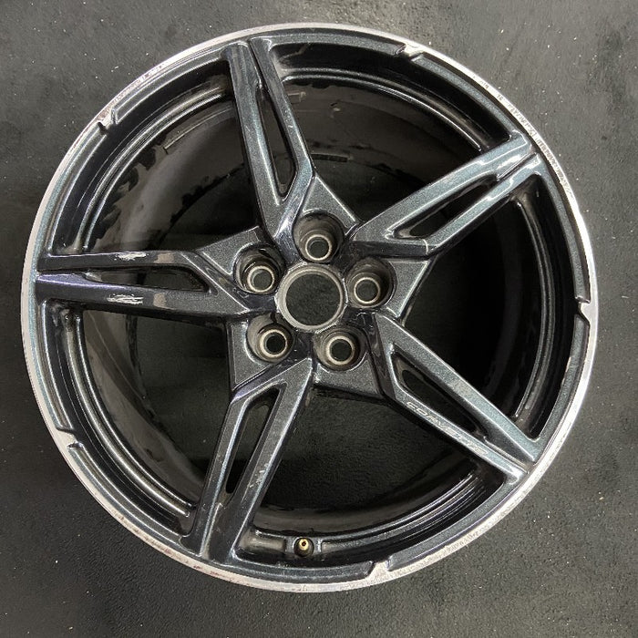 20" CORVETTE 20-22 rear 20x11 5 spoke black opt Q8Q Original OEM Wheel Rim - Additional View