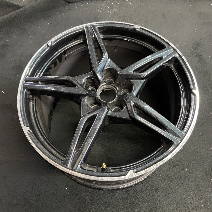 20" CORVETTE 20-22 rear 20x11 5 spoke black opt Q8Q Original OEM Wheel Rim - View 7