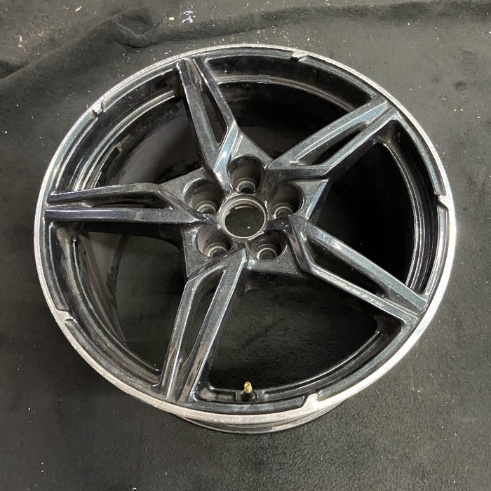 20" CORVETTE 20-22 rear 20x11 5 spoke black opt Q8Q Original OEM Wheel Rim - View 7