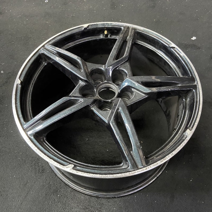20" CORVETTE 20-22 rear 20x11 5 spoke black opt Q8Q Original OEM Wheel Rim - View 8