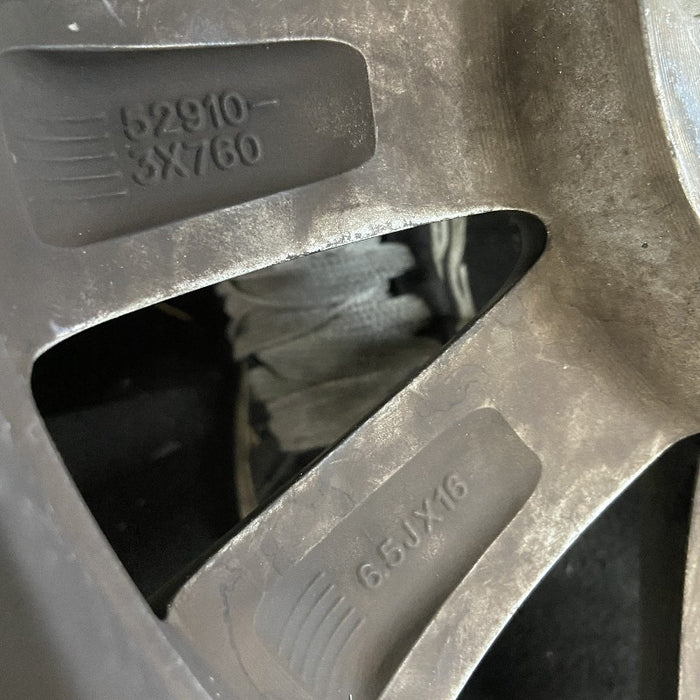 16" ELANTRA 14-16 16x6.5 alloy Sdn 10 spoke w/o machined face; w/o Original OEM Wheel Rim