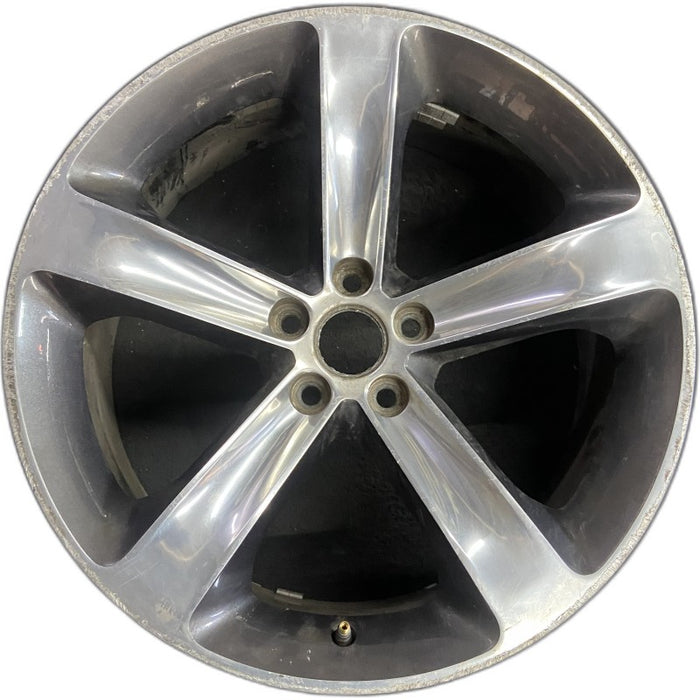 20" CHALLENGER 15-17 20x8 aluminum 5 individual spokes polished with pockets black Original OEM Wheel Rim