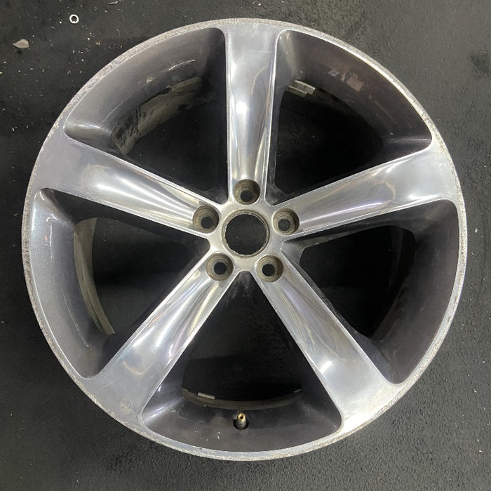 20" CHALLENGER 15-17 20x8 aluminum 5 individual spokes polished with pockets black Original OEM Wheel Rim