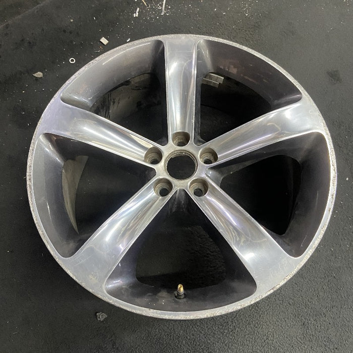 20" CHALLENGER 15-17 20x8 aluminum 5 individual spokes polished with pockets black Original OEM Wheel Rim