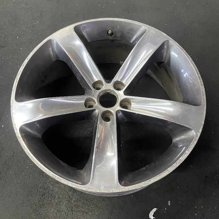 20" CHALLENGER 15-17 20x8 aluminum 5 individual spokes polished with pockets black Original OEM Wheel Rim