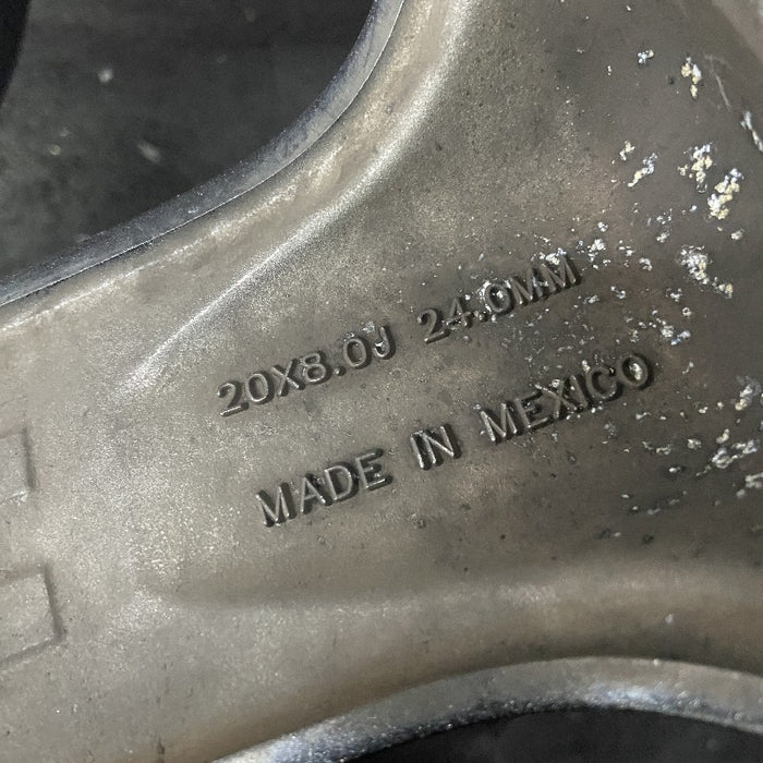 20" CHALLENGER 15-17 20x8 aluminum 5 individual spokes polished with pockets black Original OEM Wheel Rim