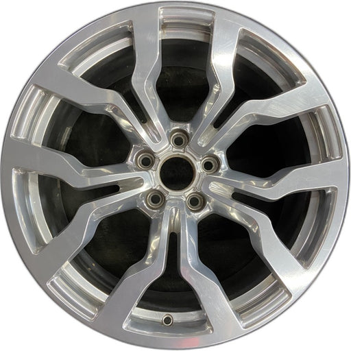 19" AUDI R8 10 19x8.5 frt polished Original OEM Wheel Rim - Front View