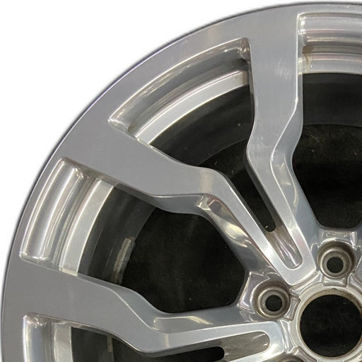 19" AUDI R8 10 19x8.5 frt polished Original OEM Wheel Rim - Angle View