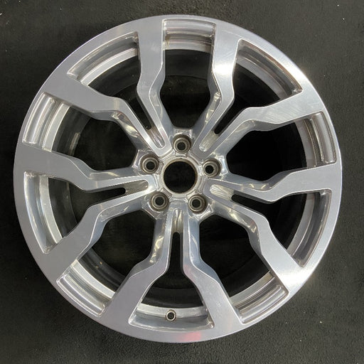 19" AUDI R8 10 19x8.5 frt polished Original OEM Wheel Rim - Front View
