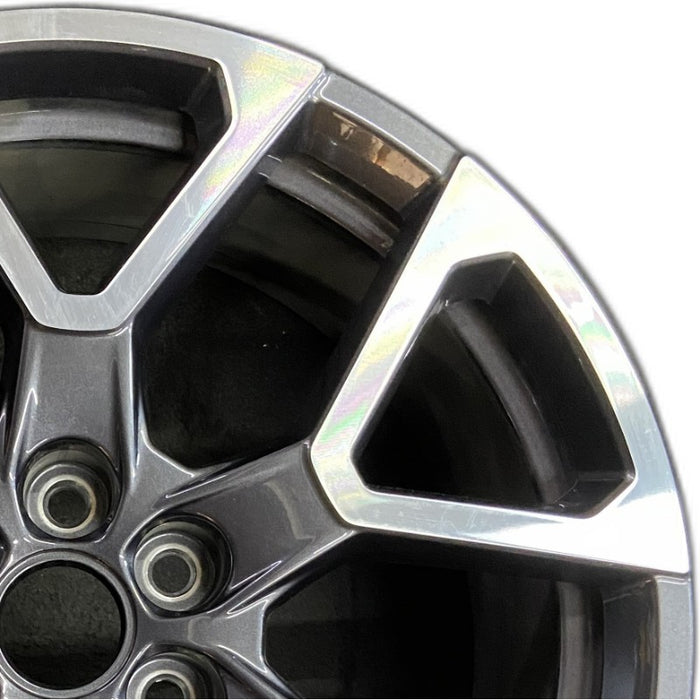 20" BLAZER 23-24 20x8 6 spoke Y spoke dark gray opt Q75 Original OEM Wheel Rim - Side Profile