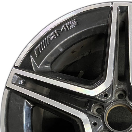 20" MERCEDES GLE-CLASS 20-22 167 Type GLE450 20x9 black pockets rear ET 44 - Angle View