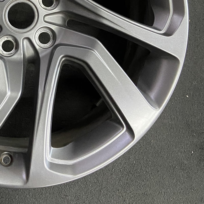 21" DISCOVERY 17-19 21x9.5 alloy 5 spoke slanted V Original OEM Wheel Rim - Back View
