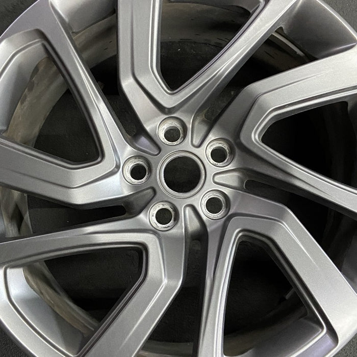 21" DISCOVERY 17-19 21x9.5 alloy 5 spoke slanted V Original OEM Wheel Rim - Angle View