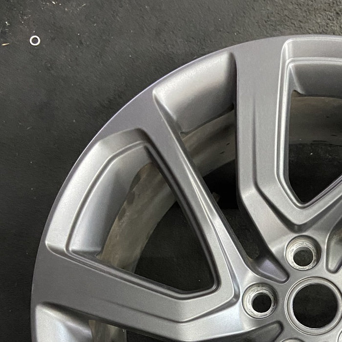21" DISCOVERY 17-19 21x9.5 alloy 5 spoke slanted V Original OEM Wheel Rim - Side Profile