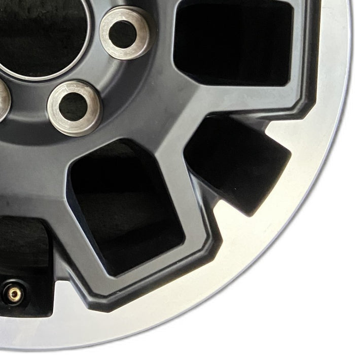 17" TACOMA 24 17x7.5 black TRD Off-package Original OEM Wheel Rim - Close-Up Detail
