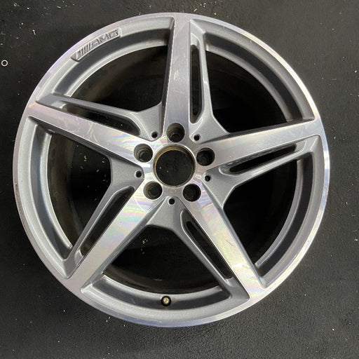 19" MERCEDES GT 16 190 Type; 19x9 5 split spokes gray Original OEM Wheel Rim - Front View