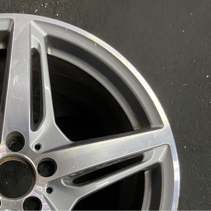 19" MERCEDES GT 16 190 Type; 19x9 5 split spokes gray Original OEM Wheel Rim - Close-Up Detail