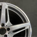 19" MERCEDES GT 16 190 Type; 19x9 5 split spokes gray Original OEM Wheel Rim - Close-Up Detail