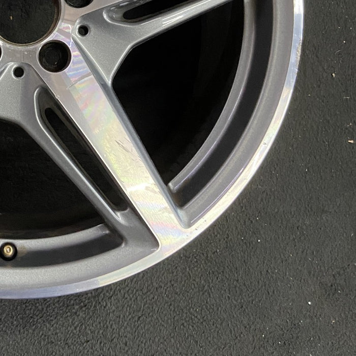 19" MERCEDES GT 16 190 Type; 19x9 5 split spokes gray Original OEM Wheel Rim - Back View