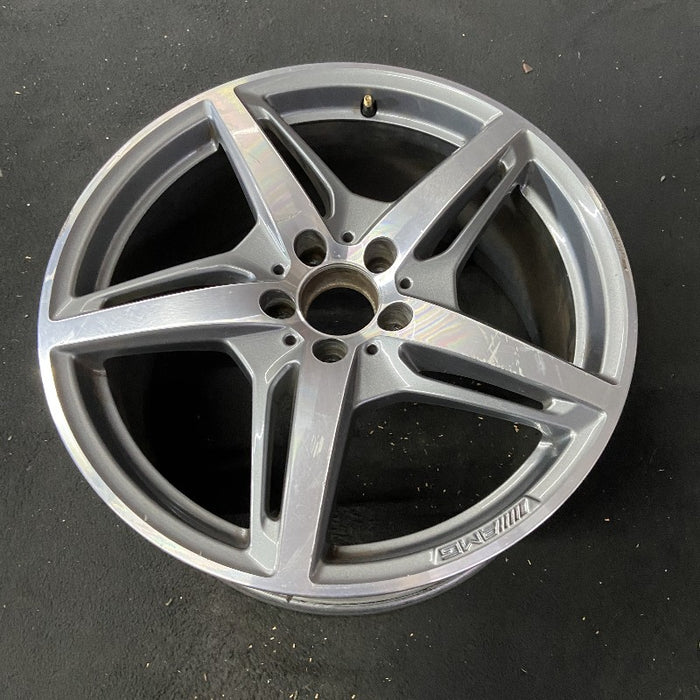 19" MERCEDES GT 16 190 Type; 19x9 5 split spokes gray Original OEM Wheel Rim - View 8