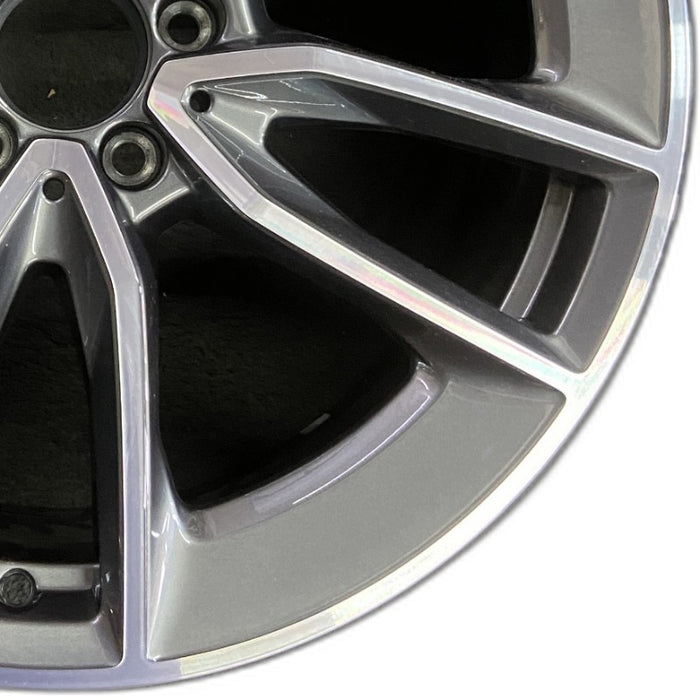 19" MERCEDES C-CLASS 20-21 205 Type C43 Cvertible 19x8.5 10 spoke machined face with gray accent Original OEM Wheel Rim