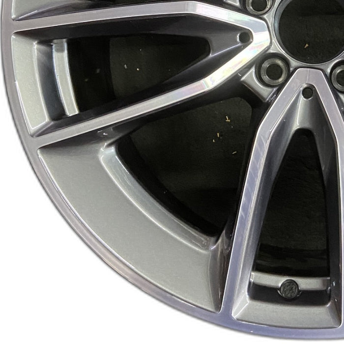 19" MERCEDES C-CLASS 20-21 205 Type C43 Cvertible 19x8.5 10 spoke machined face with gray accent Original OEM Wheel Rim