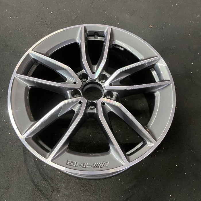19" MERCEDES C-CLASS 20-21 205 Type C43 Cvertible 19x8.5 10 spoke machined face with gray accent Original OEM Wheel Rim