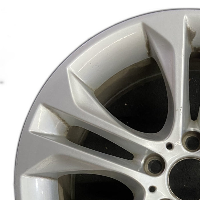 18" BMW X3 15-17 18x8 alloy 5 spoke V spoke design silver dimple inside spoke - Angle View