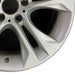 18" BMW X3 15-17 18x8 alloy 5 spoke V spoke design silver dimple inside spoke - Close-Up Detail