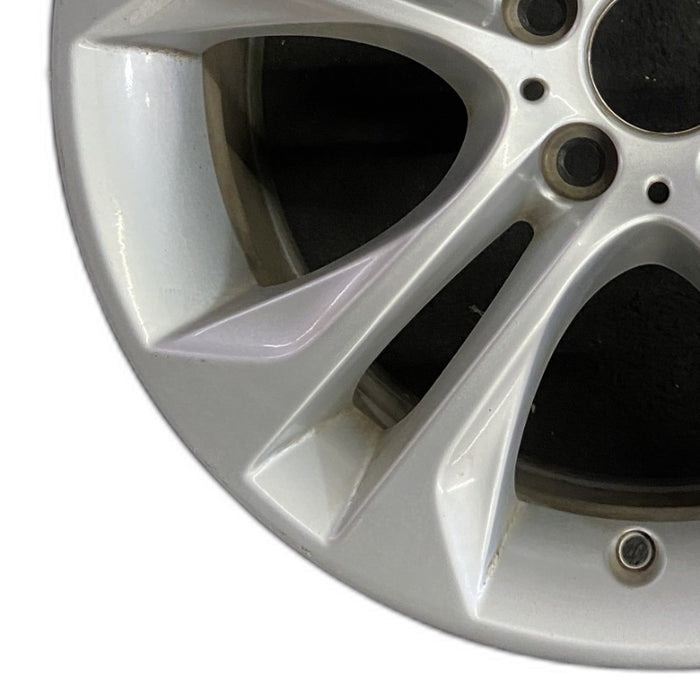 18" BMW X3 15-17 18x8 alloy 5 spoke V spoke design silver dimple inside spoke - Back View